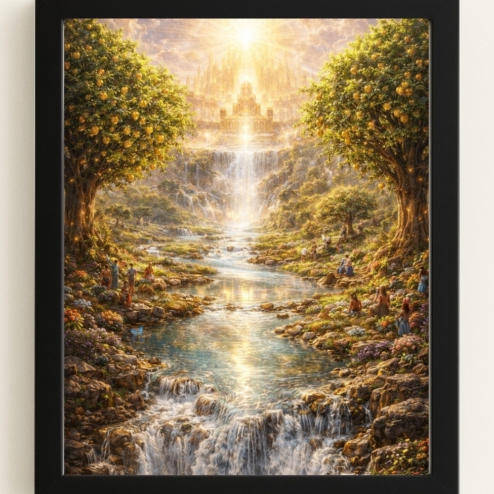 The River Of Life Art Print In A Frame 8x10